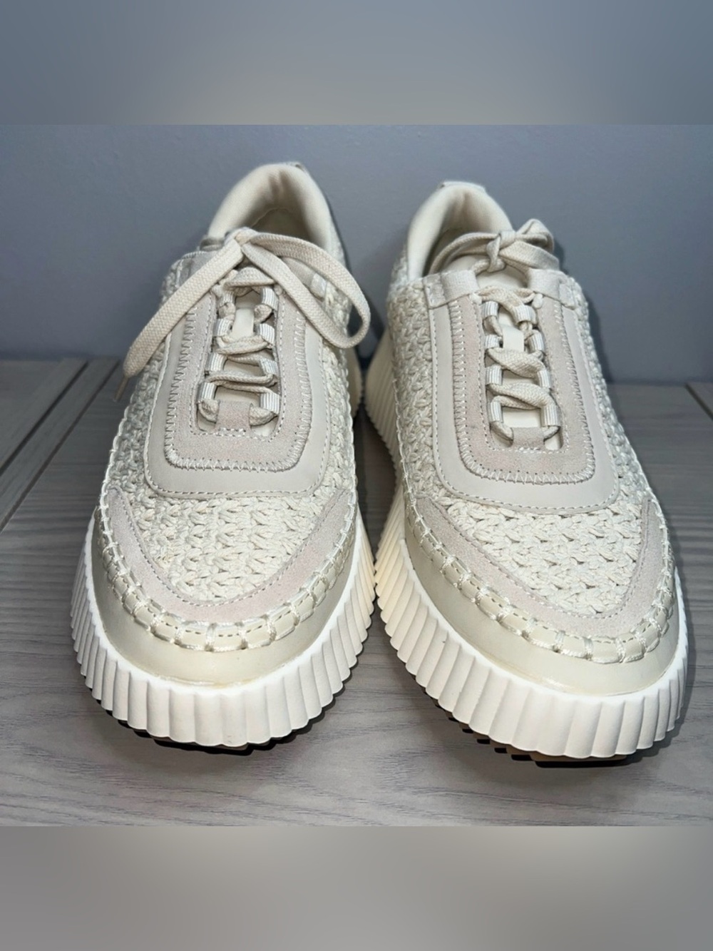 Dolce Vita Dolen Woven Platform Sneakers in Sandstone - Picture 6 of 7